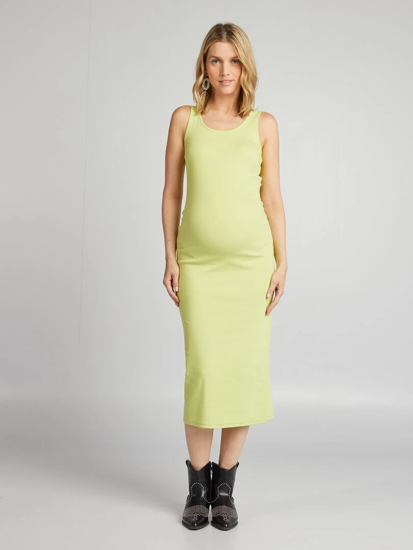 Robe côtelée grossesse   Vert