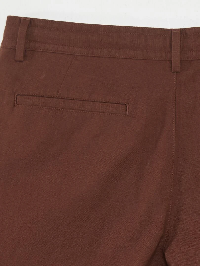 Pantalon chino droit   Marron