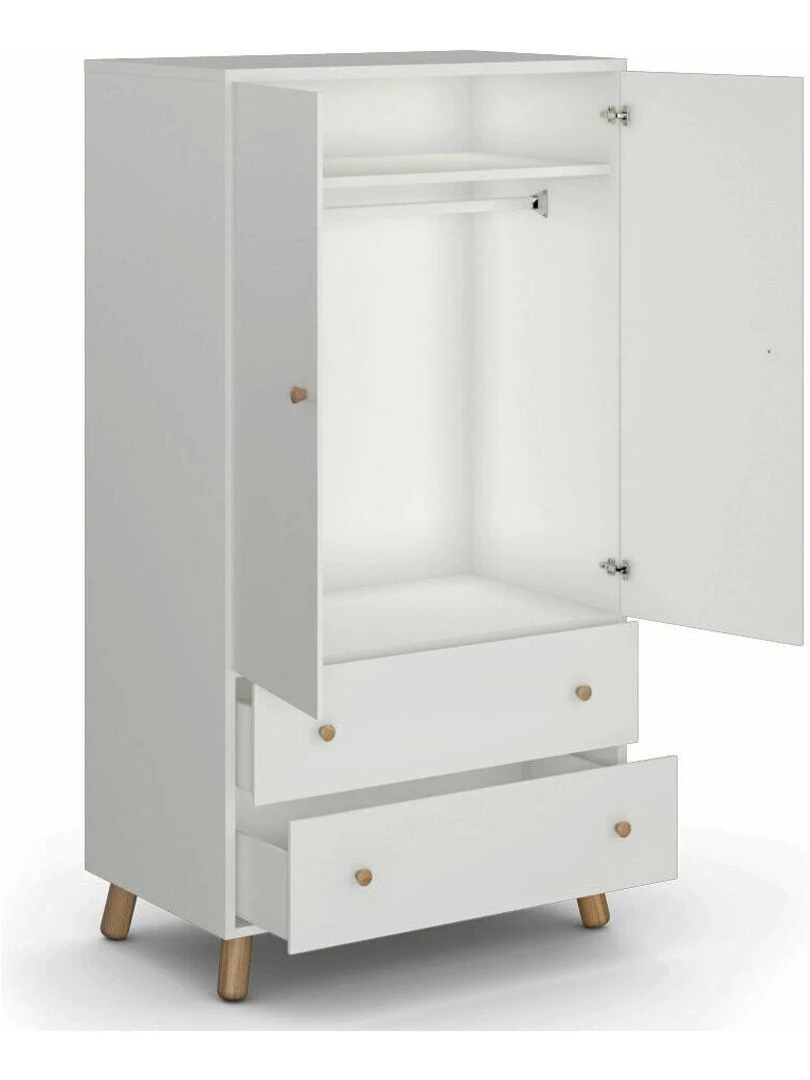 Armoire enfant Gabby AKITEN RETAIL Blanc Marron
