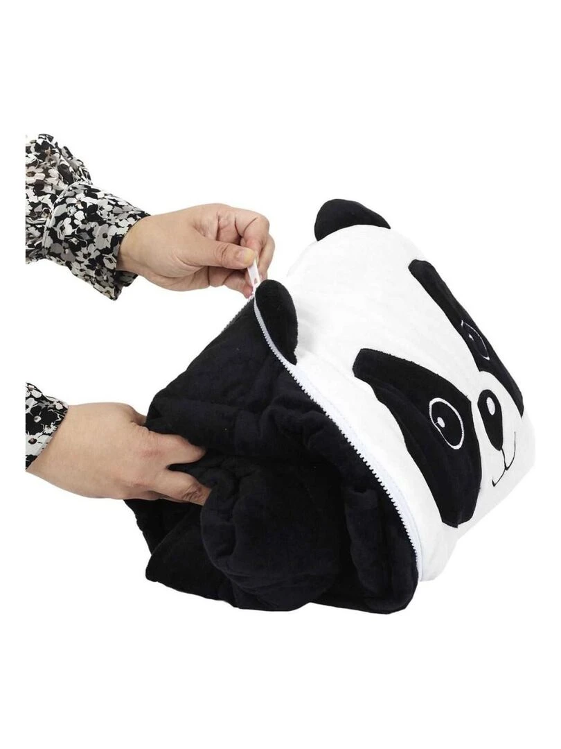 Couverture convertible Panda 110x150   Noir