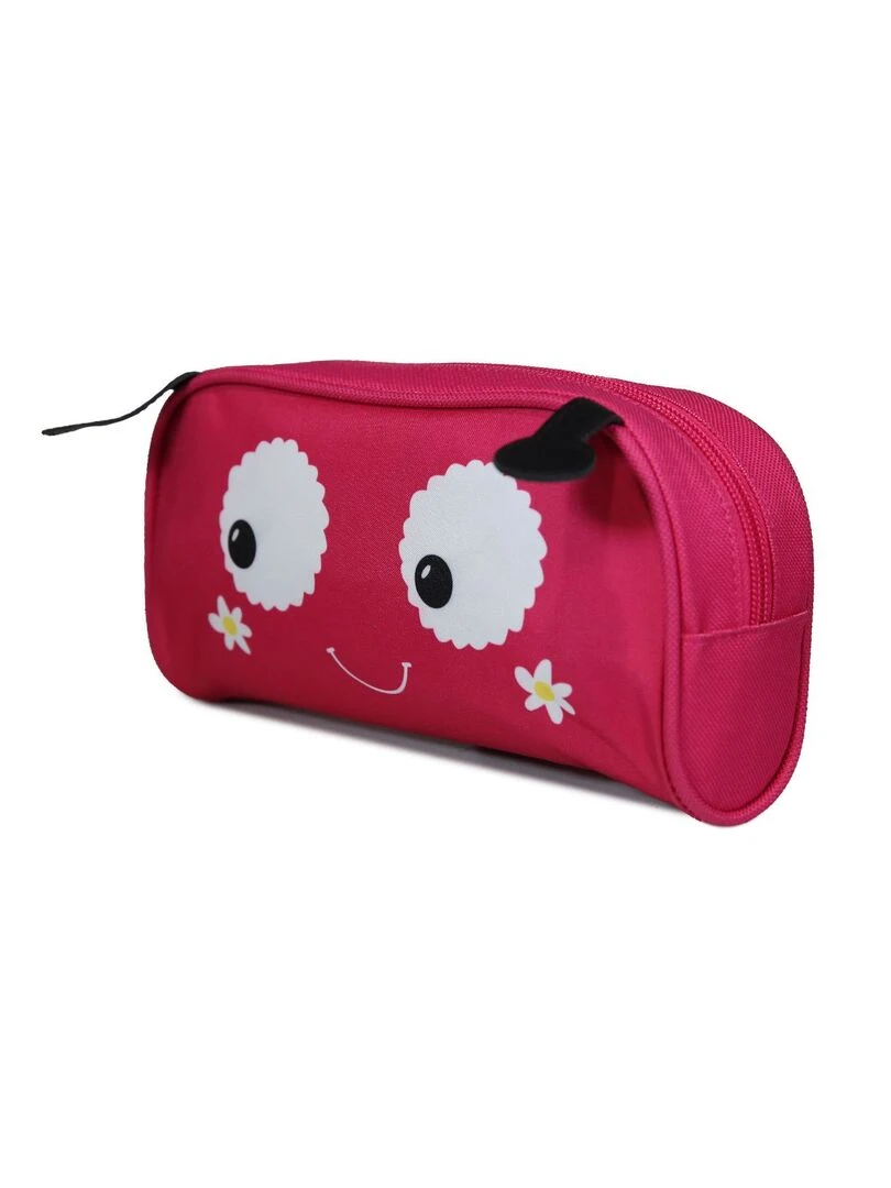 BAGTROTTER Trousse scolaire rectangulaire 3D Coccinelle Kids Rose Rose