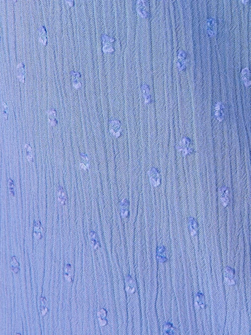 Chemisier crépon *fibres pure viscose Lenzing(TM) EcoVero(TM)   Damart   Bleu azur