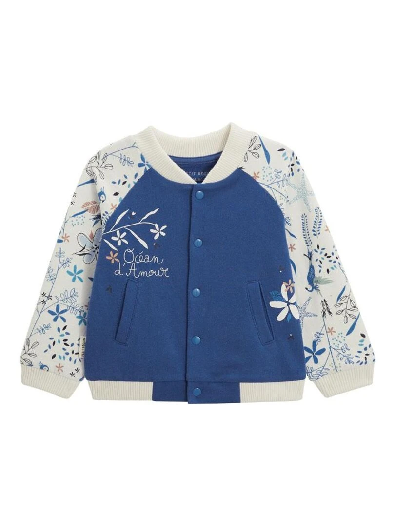 Veste teddy bébé Océan d'amour Bleu