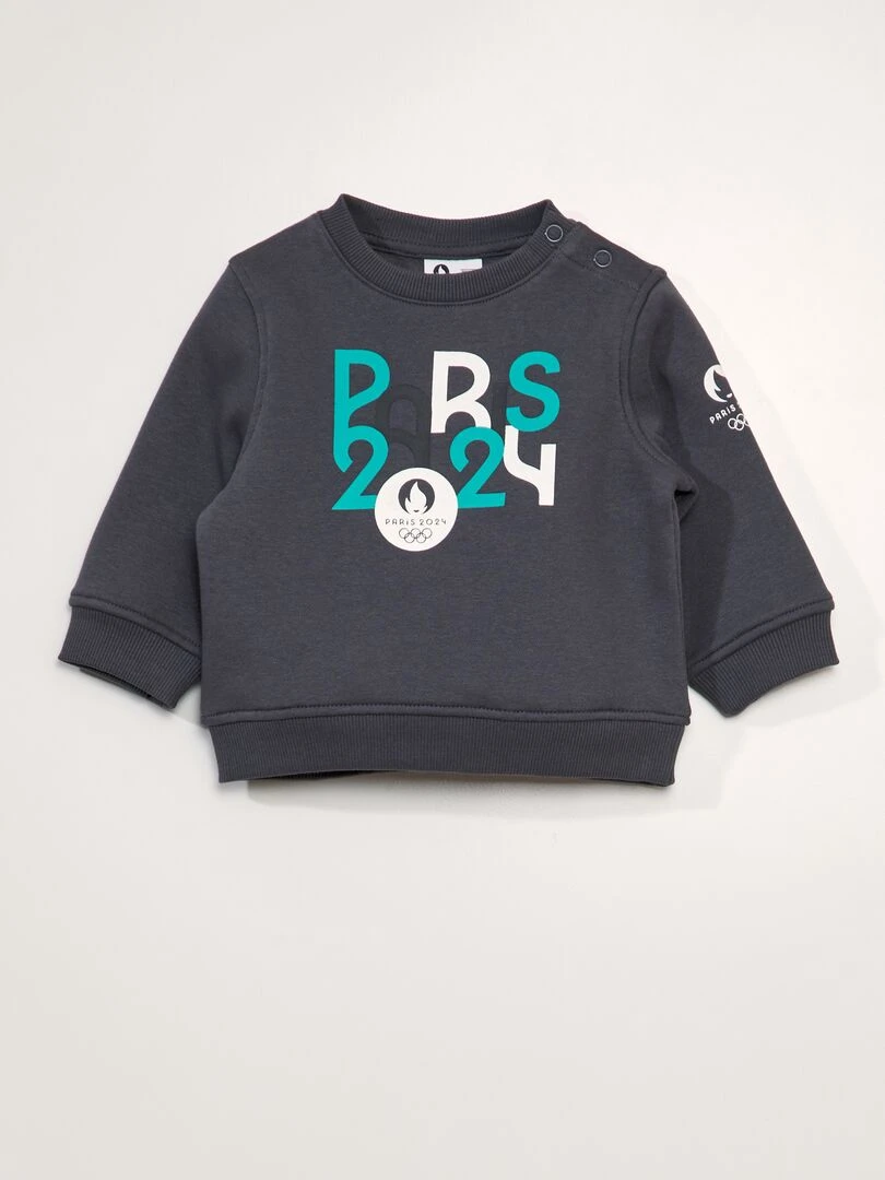 Sweat imprimé Paris 2024 Gris