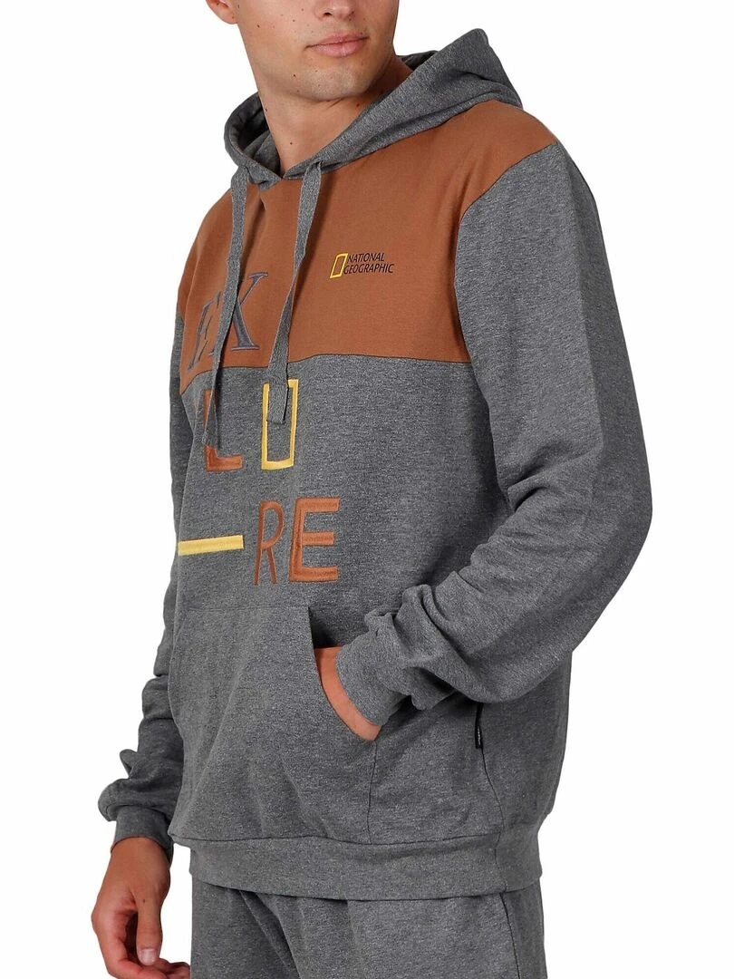 Sweat à capuche Explore National Geographic   Marron