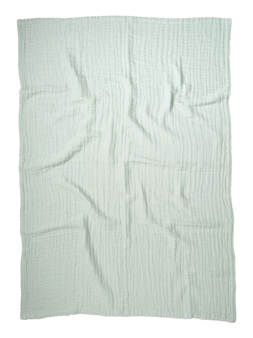 Couverture mousseline bebe grande en coton 90 x 120 cm   Vert
