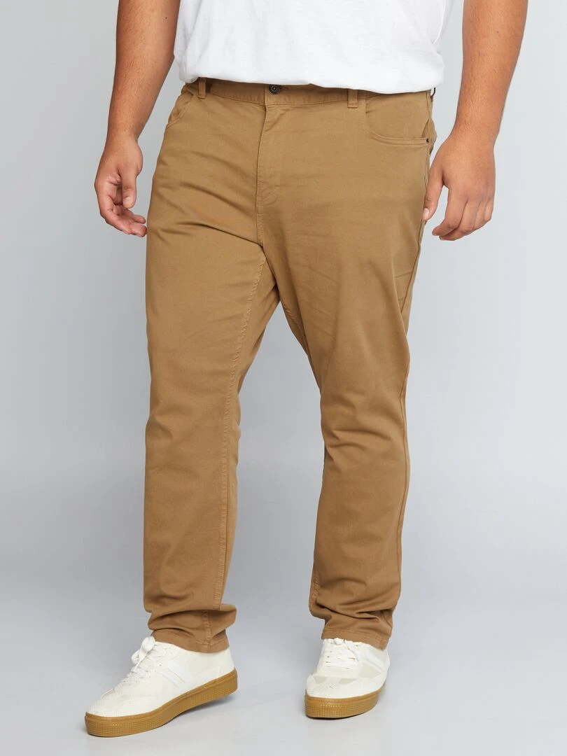 Pantalon slim   L34   Marron clair