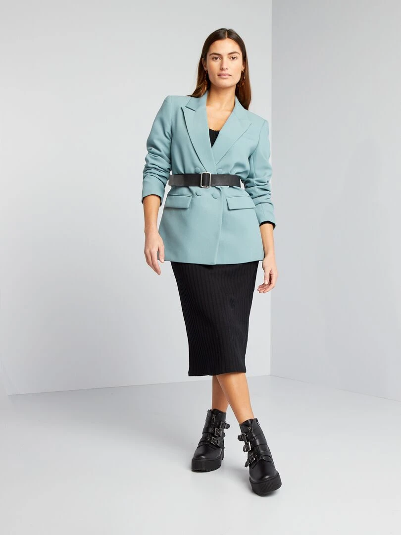 Robe côtelée noir