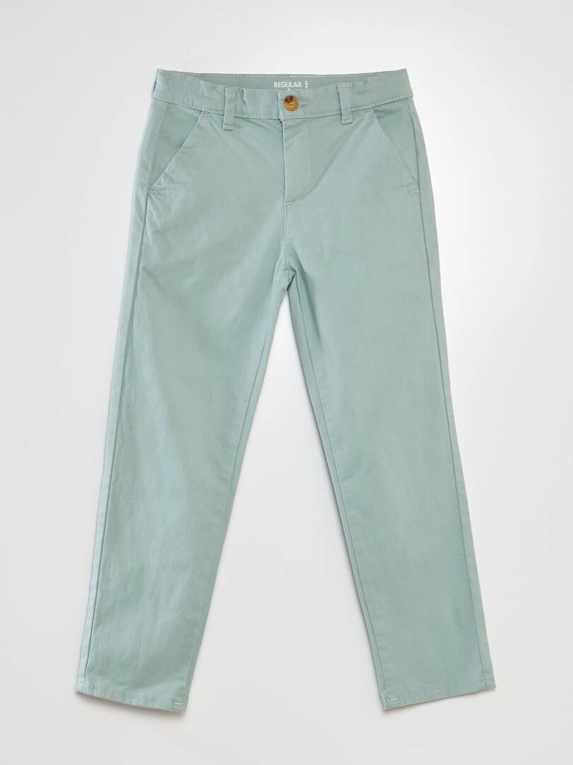 Pantalon chino Vert