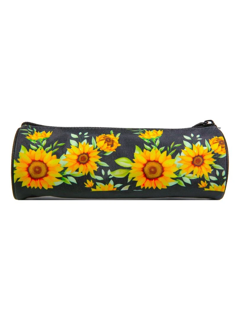 BAGTROTTER Trousse scolaire ronde Offshore Noir Tournesols   Noir