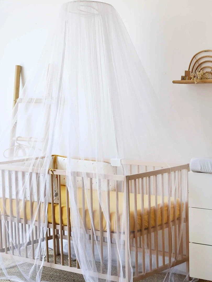 Ciel de lit avec flèche bébé Trois Kilos Sept Blanc