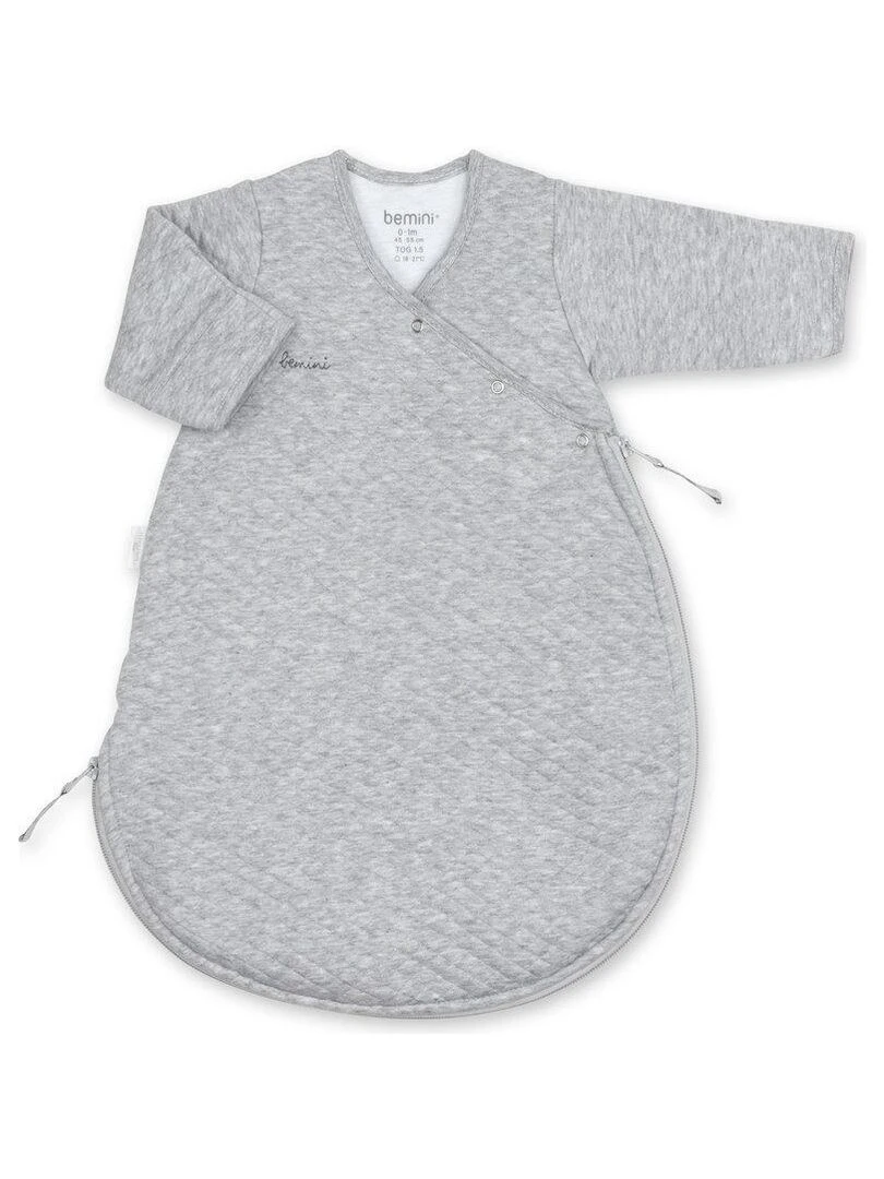 Bemini Gigoteuse avec moufles Quilted jersey Gris chiné