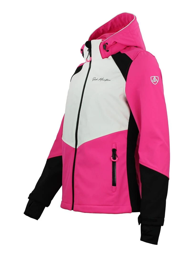 Blouson softshell femme AMETIS   PEAK MOUNTAIN   Rose fushia