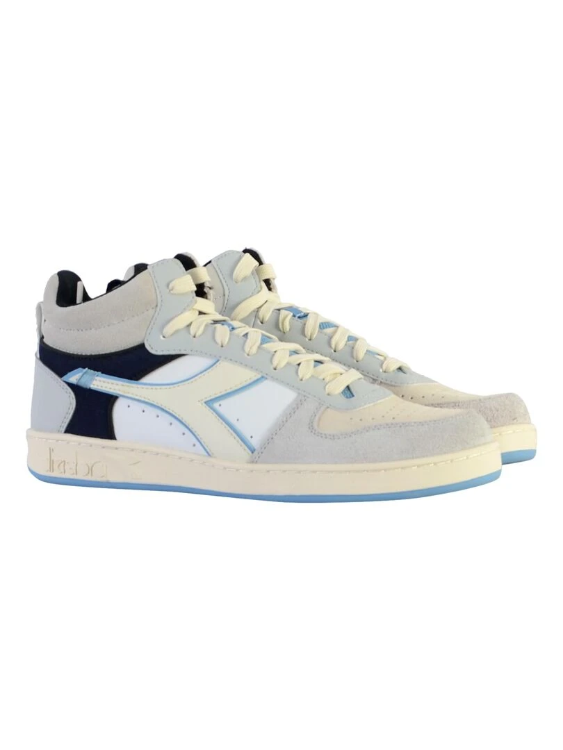 Basket Montante Cuir Diadora Magic Demi Twin   Gris
