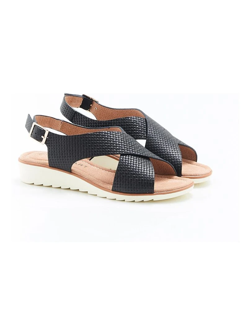 Sandales brides croisées Amortyl Damart Noir