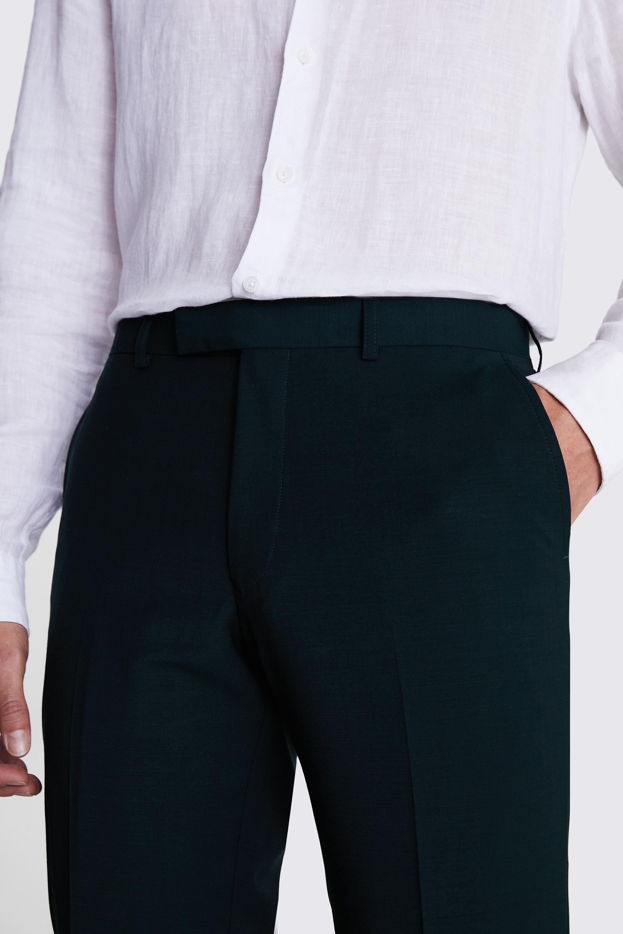 Regular Fit Green Puppytooth Trousers   Buy Online at Moss