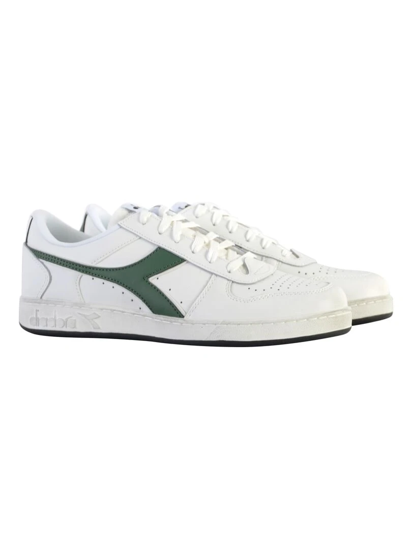 Basket Cuir Diadora Magic Low Icona   Blanc