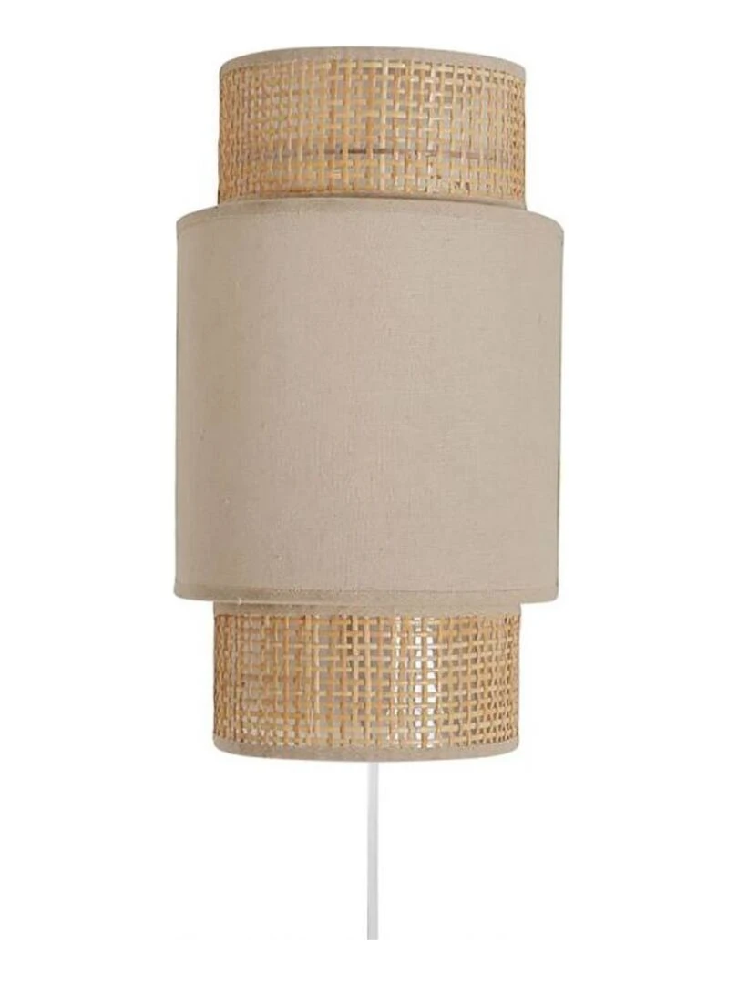 Applique incurvée rotin tissu beige Beige