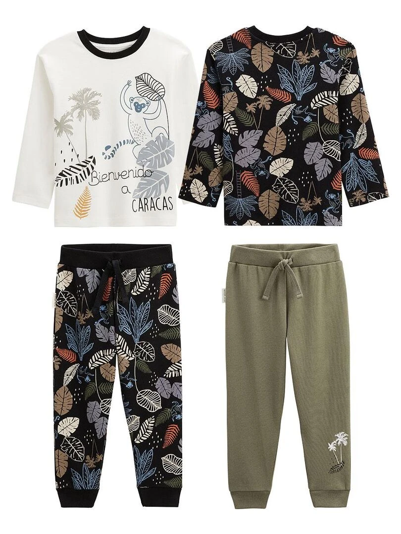 Lot de 2 pyjamas enfant Caracas Kaki