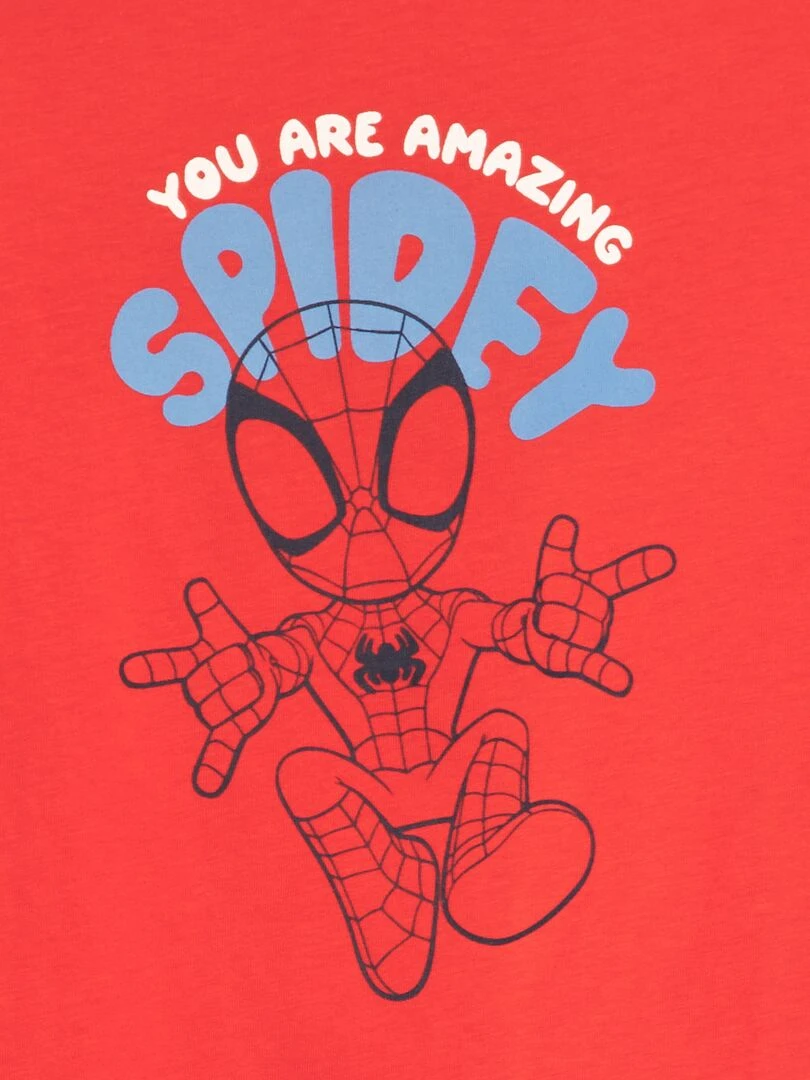 T shirt 'Spider Man' à col rond Rouge