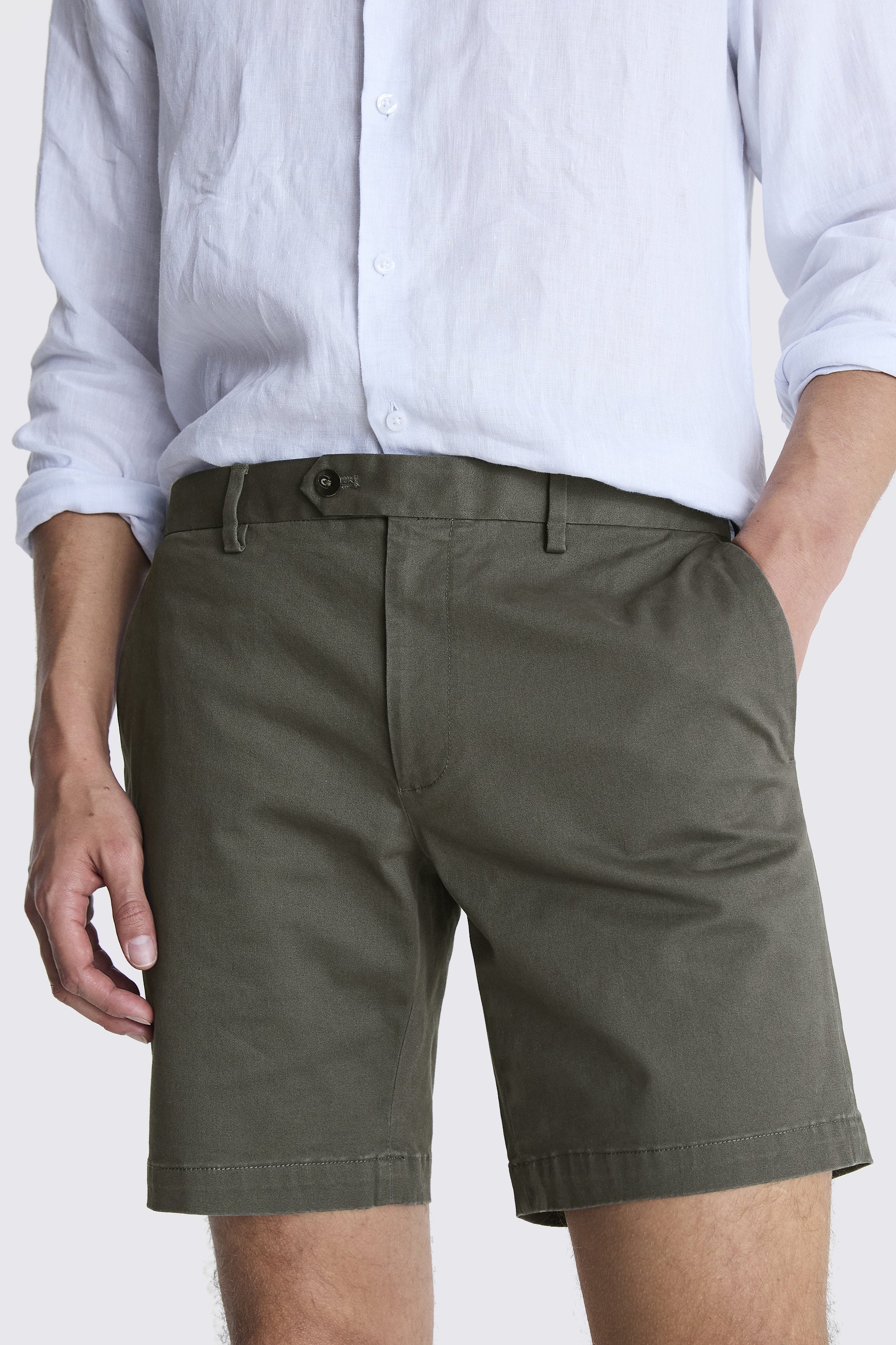 Slim Fit Grey Chino Short   Buy Online at Moss