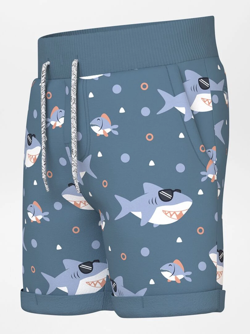 Short molletonné style jogging   Bleu