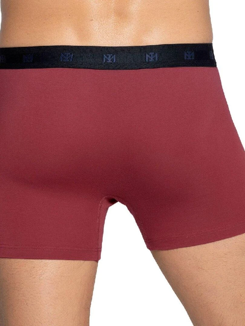 Pack de 2 boxers en coton uni   Rouge