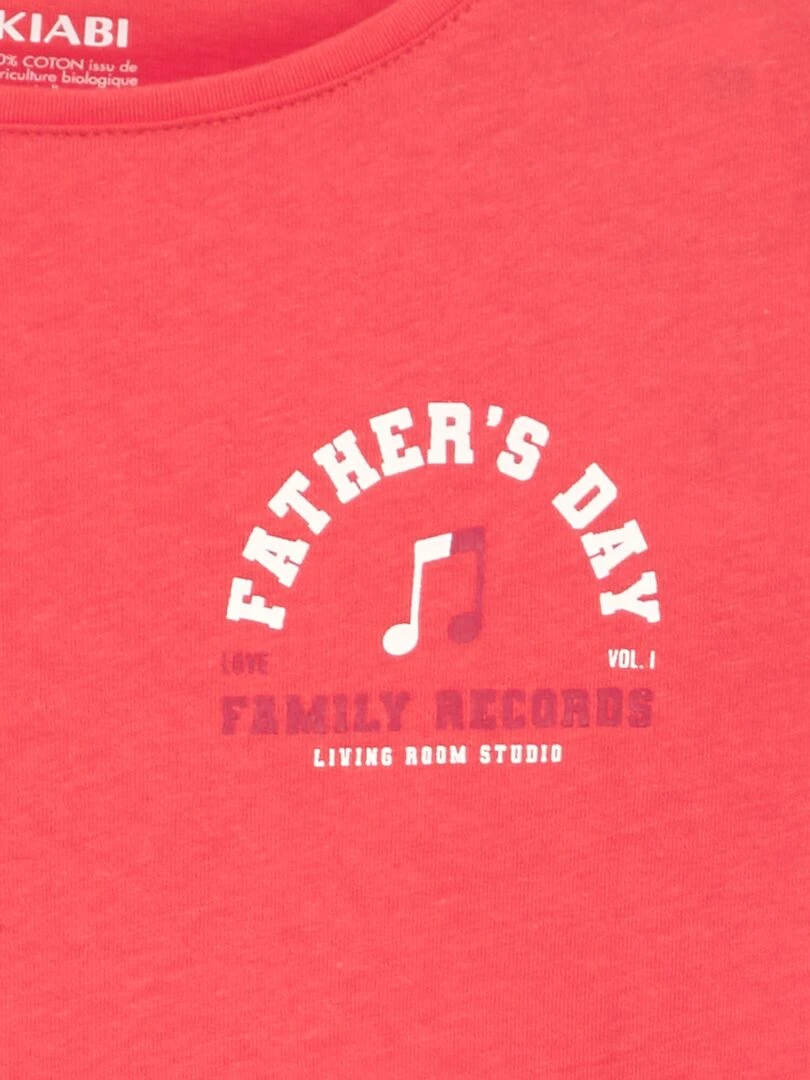 T shirt en coton impirmé   Rose