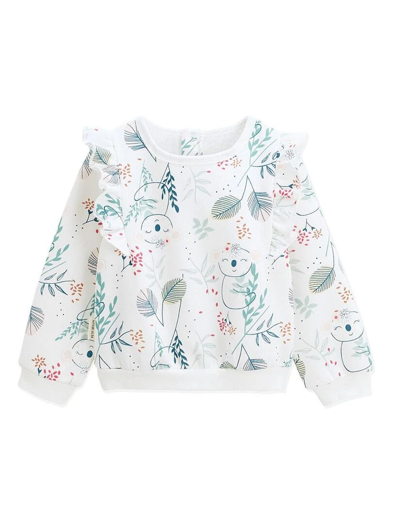 Sweat shirt bébé fille Paloma Ecru