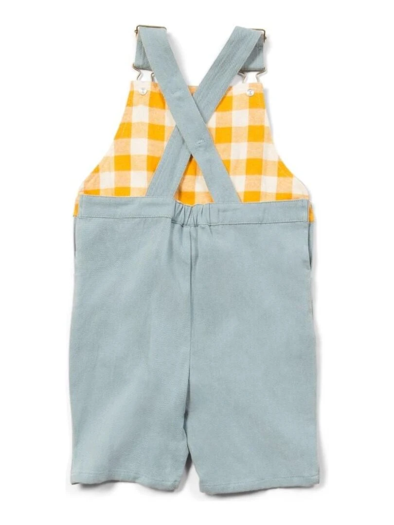 Salopette Bébé en Coton Bio Bleue Bleu