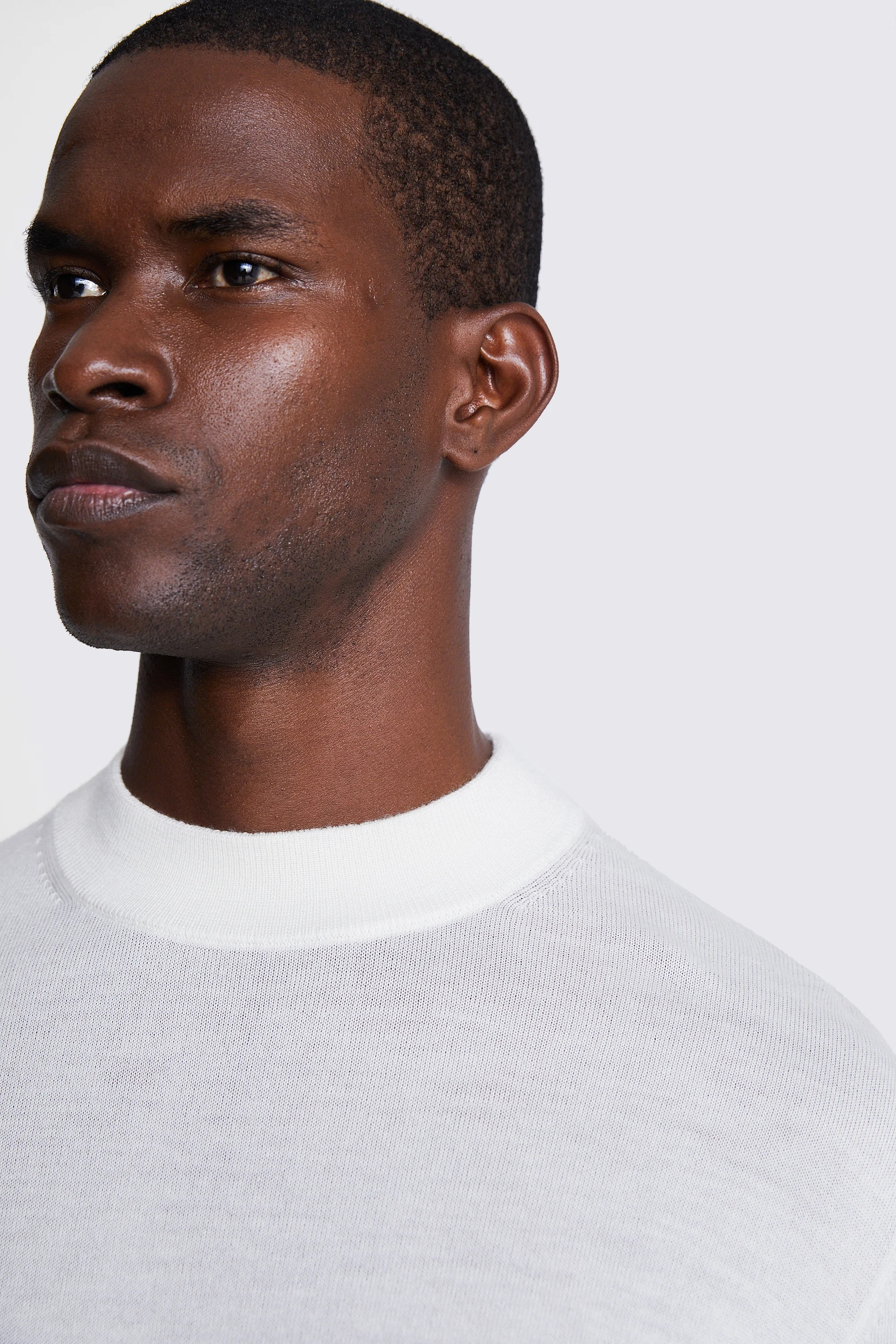 White Merino Mock-Neck Jumper   Buy Online at Moss