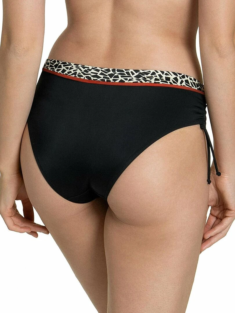 Bas maillot slip de bain côtés froncés Utila Noir