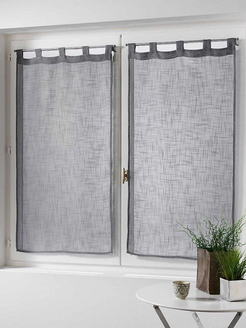 Paire Voilages 2 x Haltona Gris