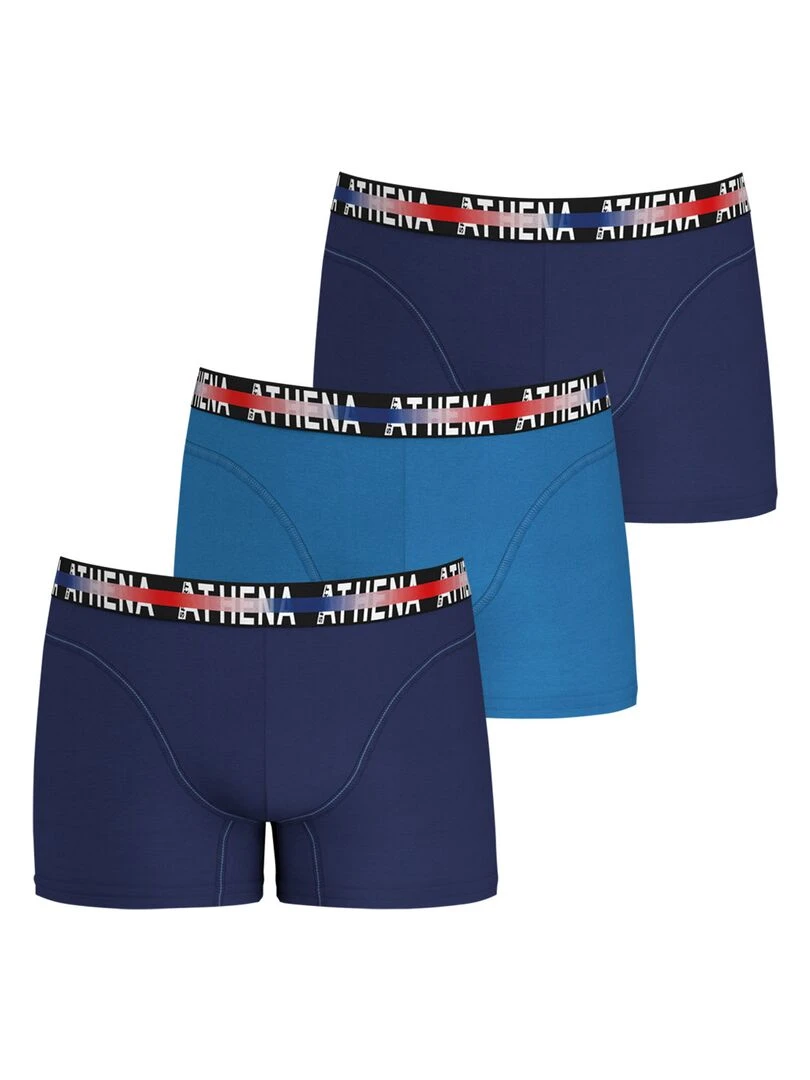 Lot de 3 boxers homme Endurance 24h Bleu marine