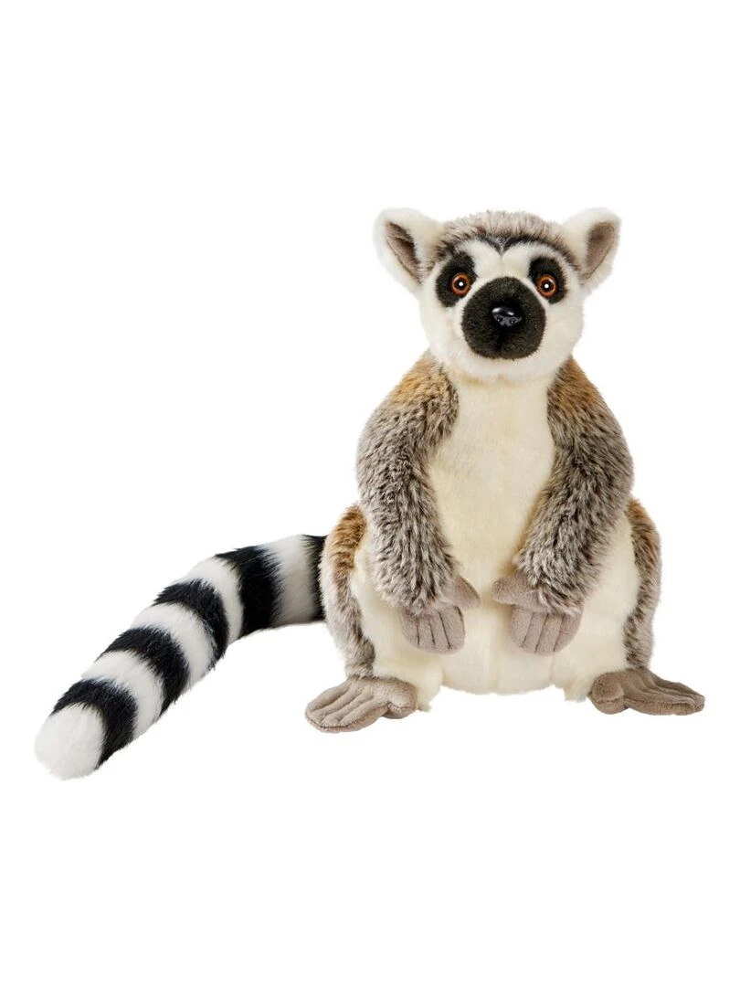 Peluche Lemurien de Madagascar 28cm Multicolore