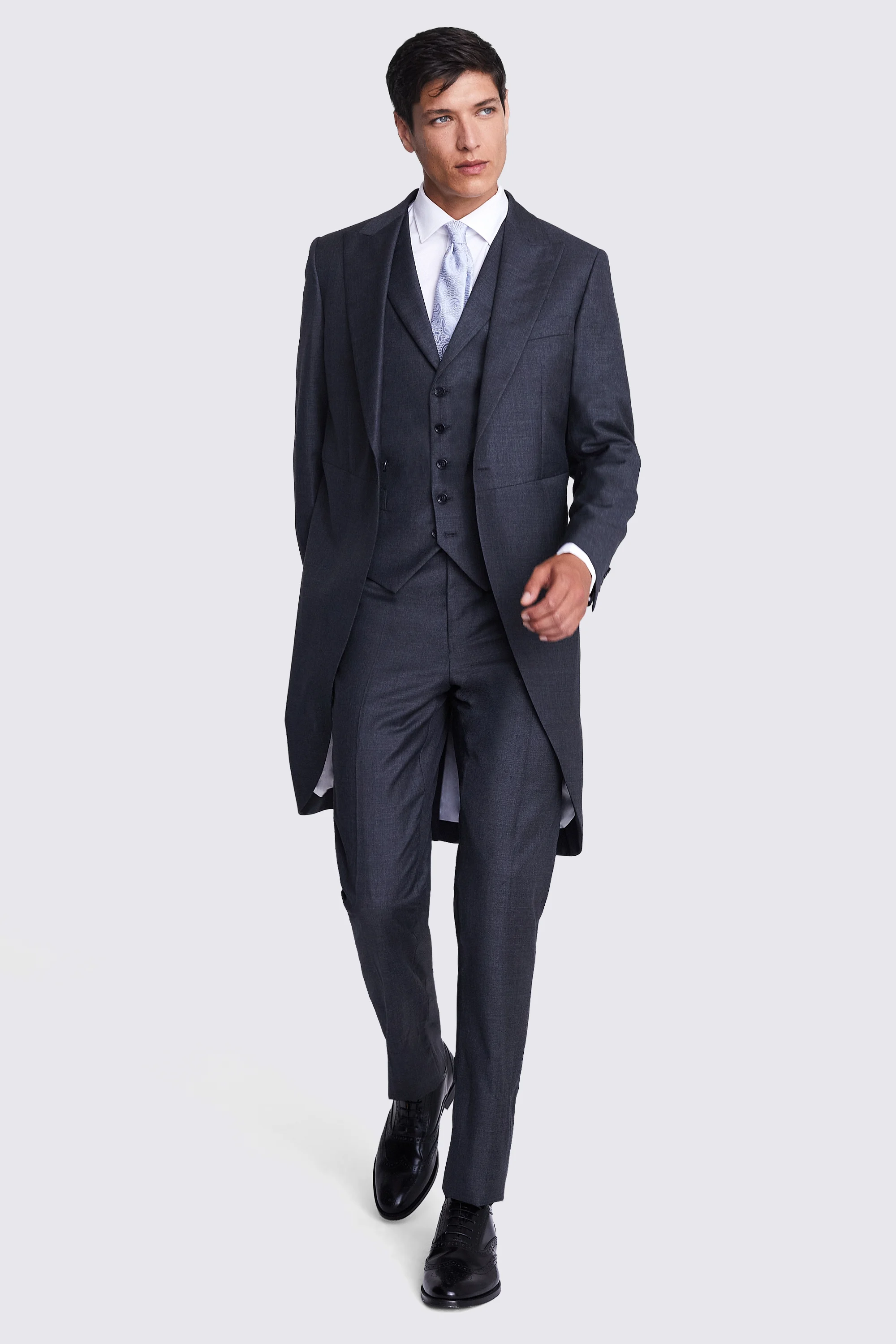 Italian Tailored Fit Grey Sharkskin Jacket Buy Online at Moss