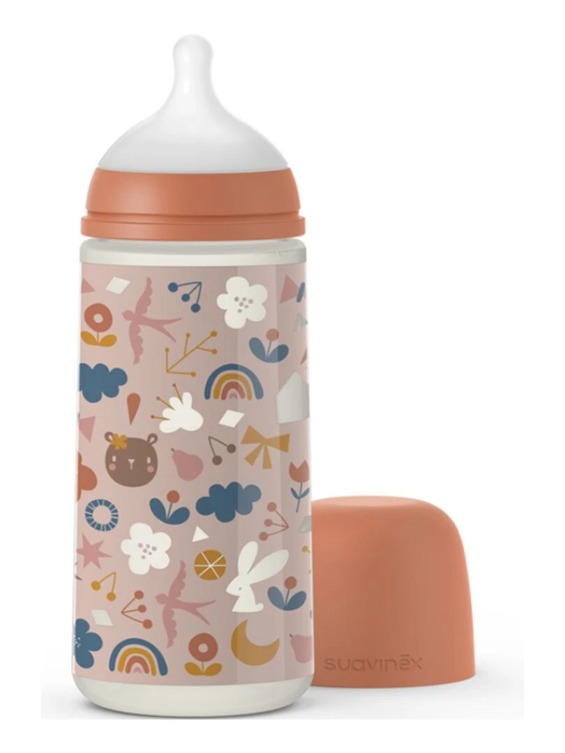 Biberon avec tétine symétrique SX PRO L orange tuile (360 ml) Orange