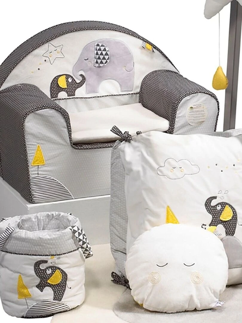Fauteuil enfant 42x48cm en coton gris   SAUTHON   Gris