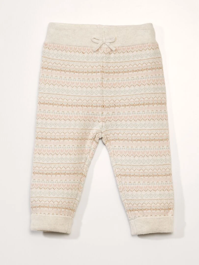 Legging long à motif Ecru