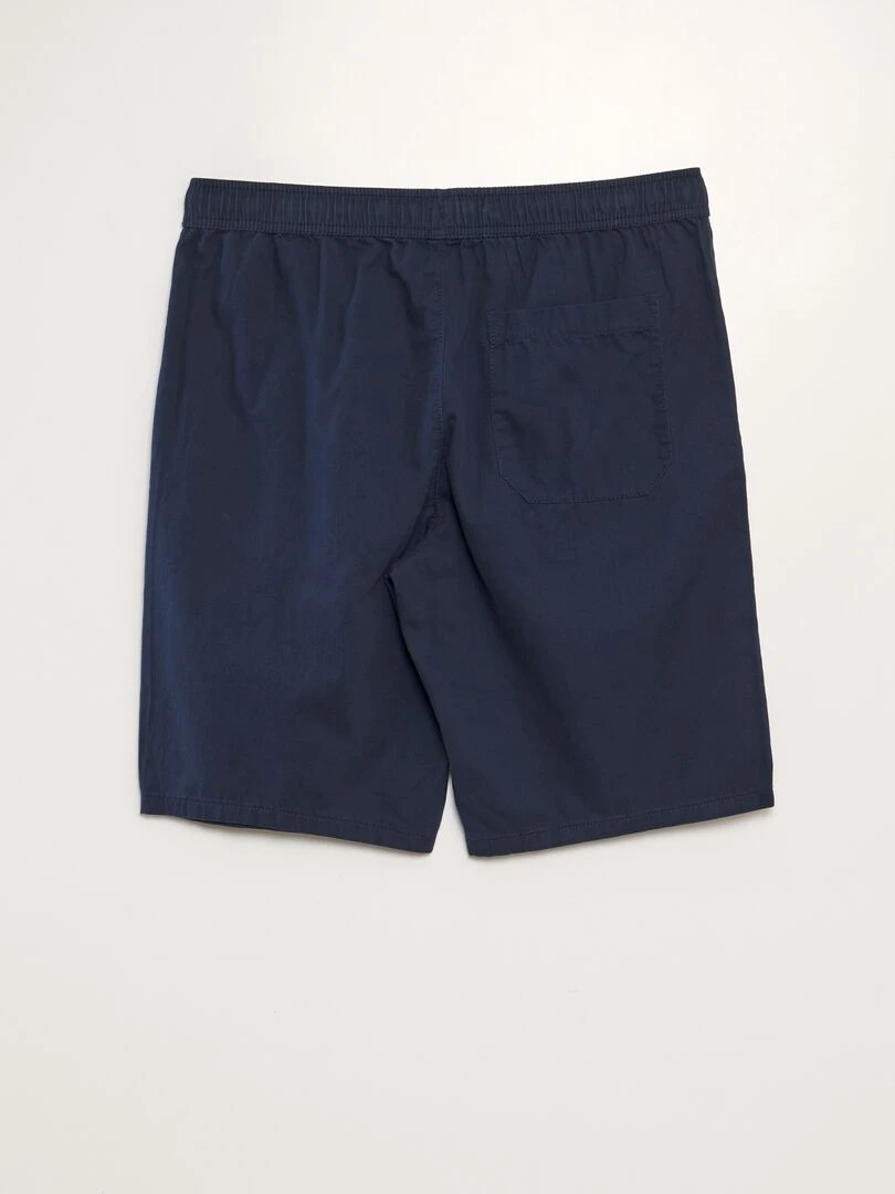 Bermuda chino avec taille élastiquée bleu marine