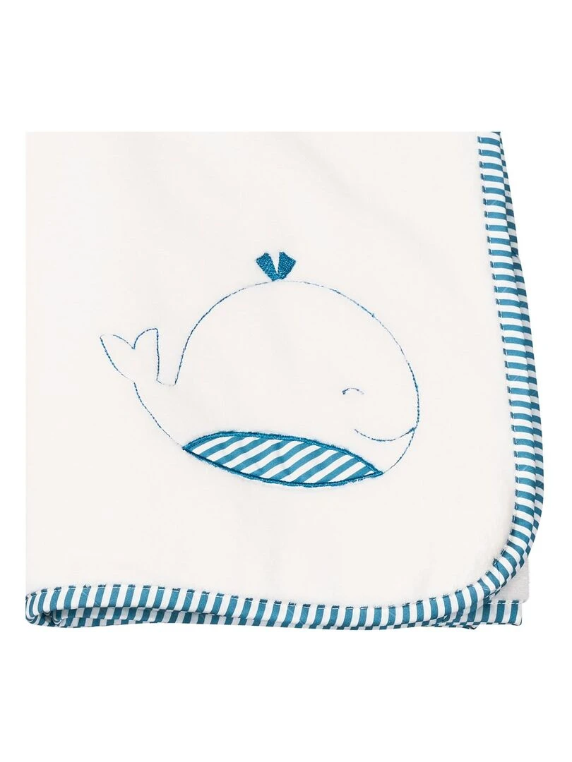 Couverture bébé en velours blanc SAUTHON Blanc