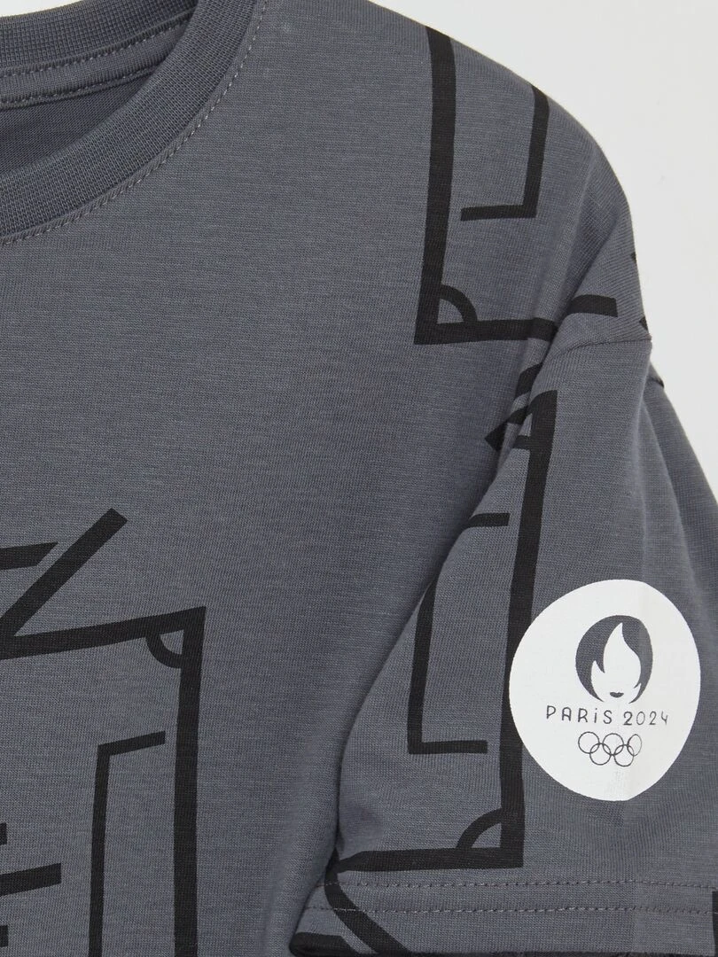 T shirt large en coton   Paris 2024   BLANC