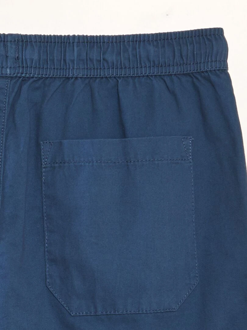 Bermuda chino avec taille élastiquée   BLEU