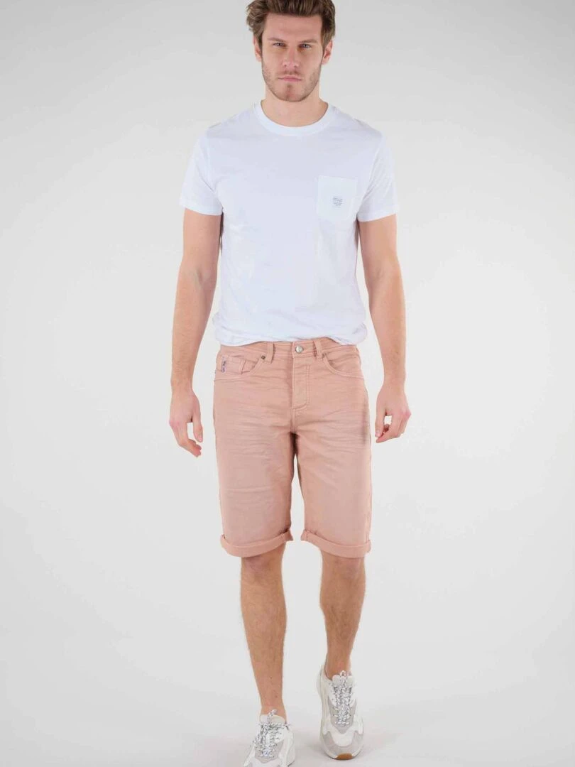 Bermuda délavé pour homme 'Deeluxe' Vieux rose