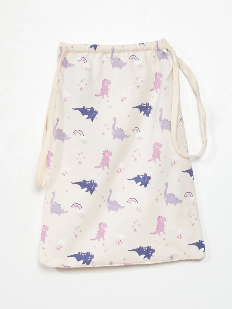 Lot de 2 t shirt + 3 shorties + 1 pochon   6 pièces   Rose