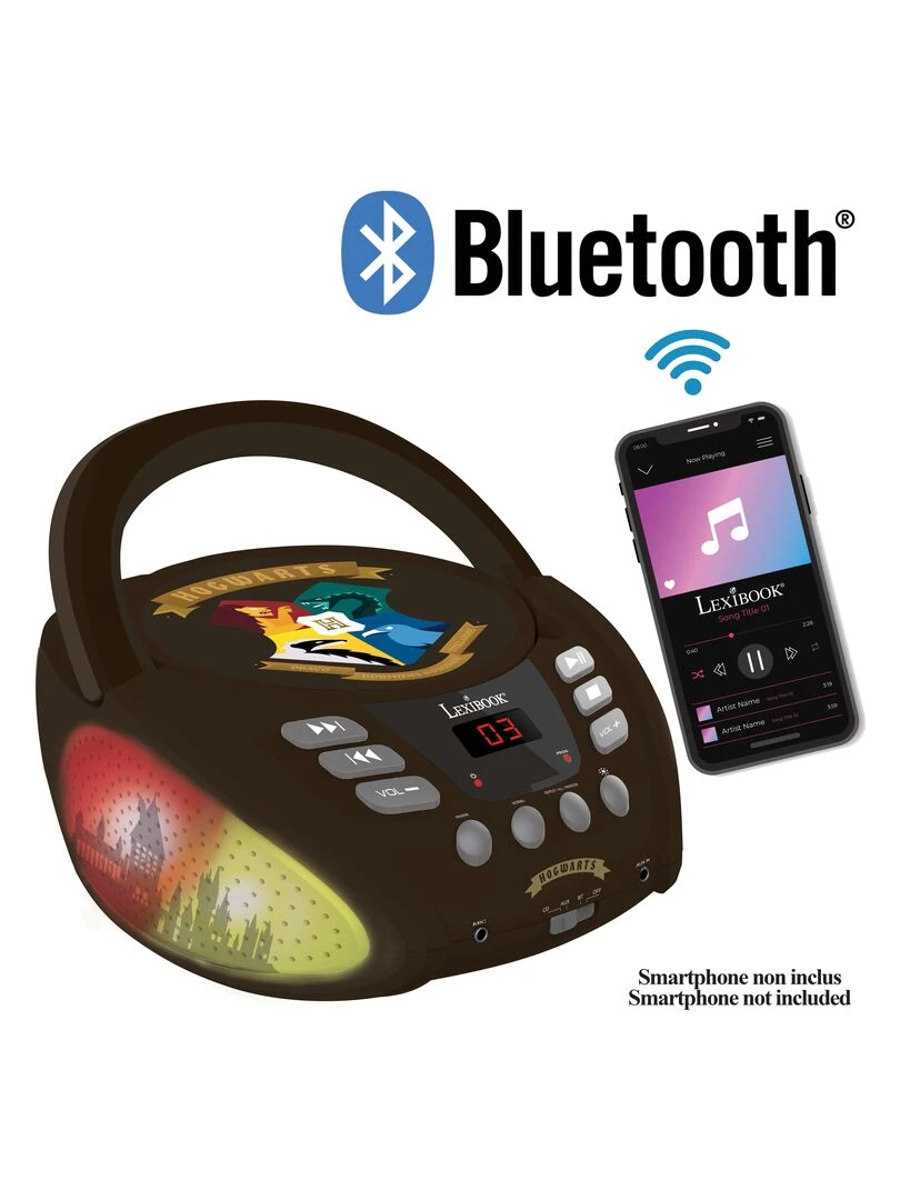 Lecteur Cd Bluetooth Harry Potter Avec Effets Lumineux   N/A