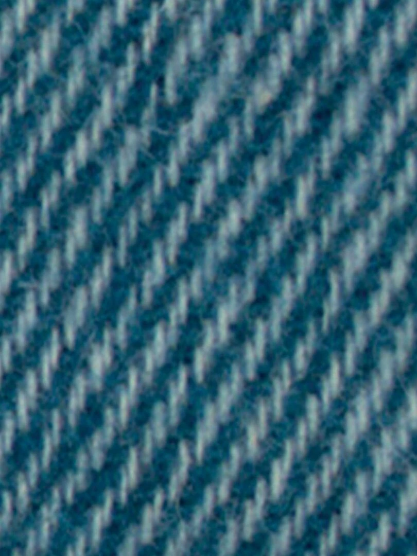 Couverture en laine mélangée    Effet denim   Bleu turquoise