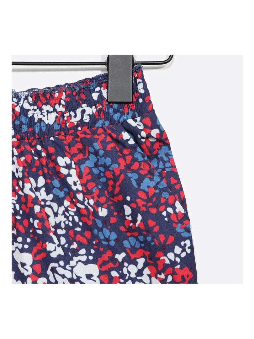 KAPORAL Short taille élastiquée imprimés floraux Bleu