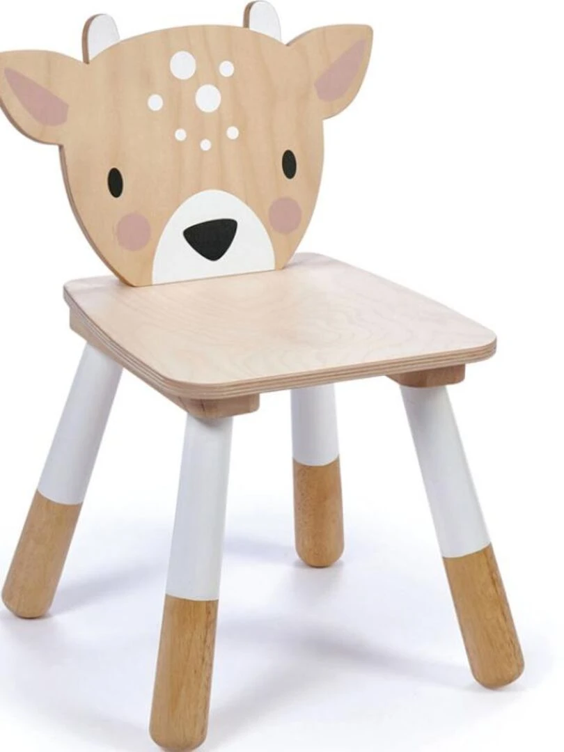 Chaise enfant cerf en bois Beige
