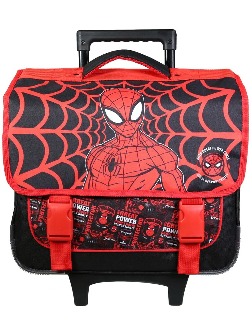 BAGTROTTER Cartable à roulettes 38 cm Spider Man Noir Noir